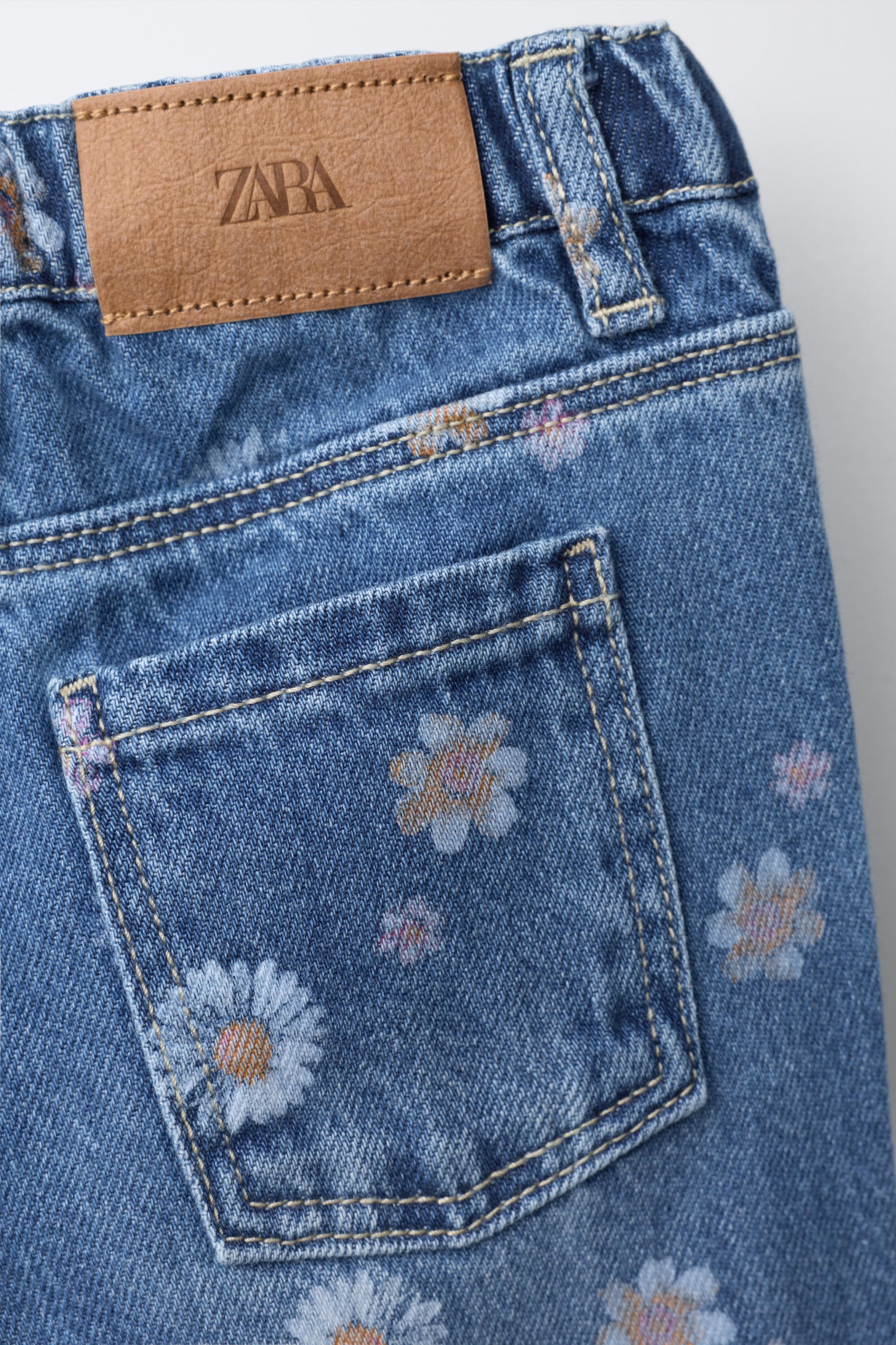 JUPE-CULOTTE EN JEAN À FLEURS